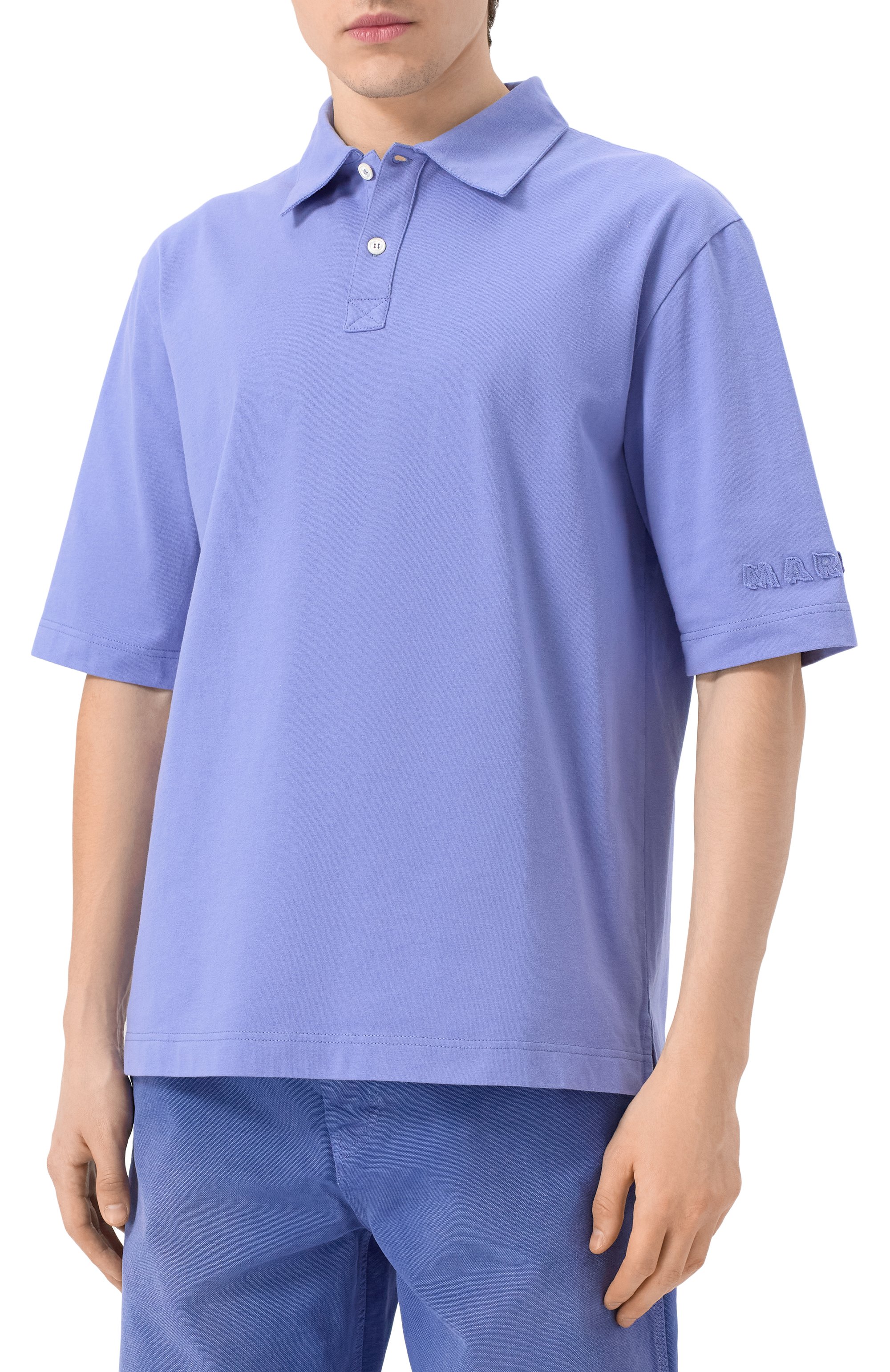 Хлопковое поло MARNI, арт. P0MU0037X0/UTC406, фото 3