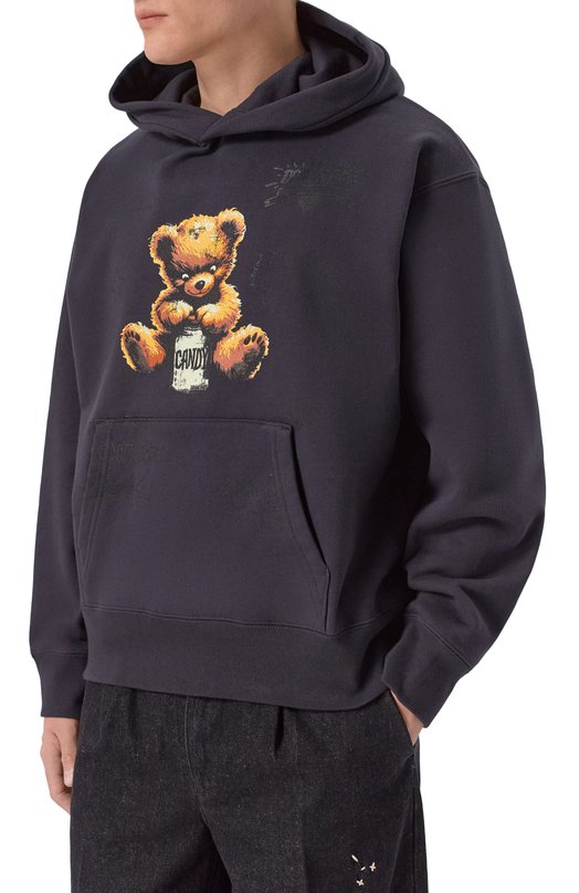 Хлопковое худи DOMREBEL M TREATS/PULL0VER H00DIE Серый  M TREATS/PULL0VER H00DIE Фото 3