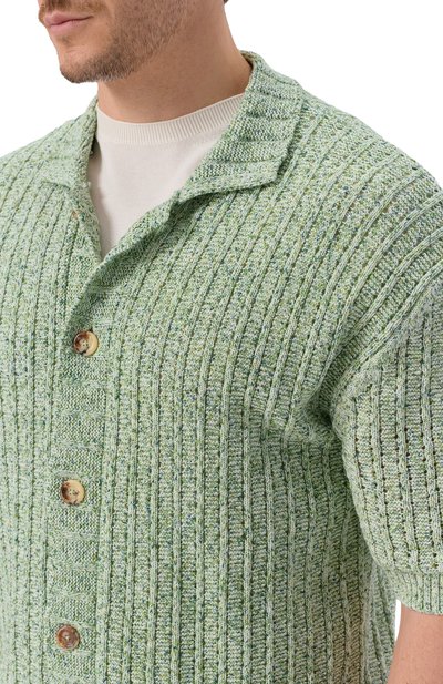 Хлопковая рубашка ANDREA CAMPAGNA зеленого цвета по цене 55450 руб., арт. M5426-9101, фото 5 Хлопковая рубашка ANDREA CAMPAGNA, арт. M5426-9101, фото 5