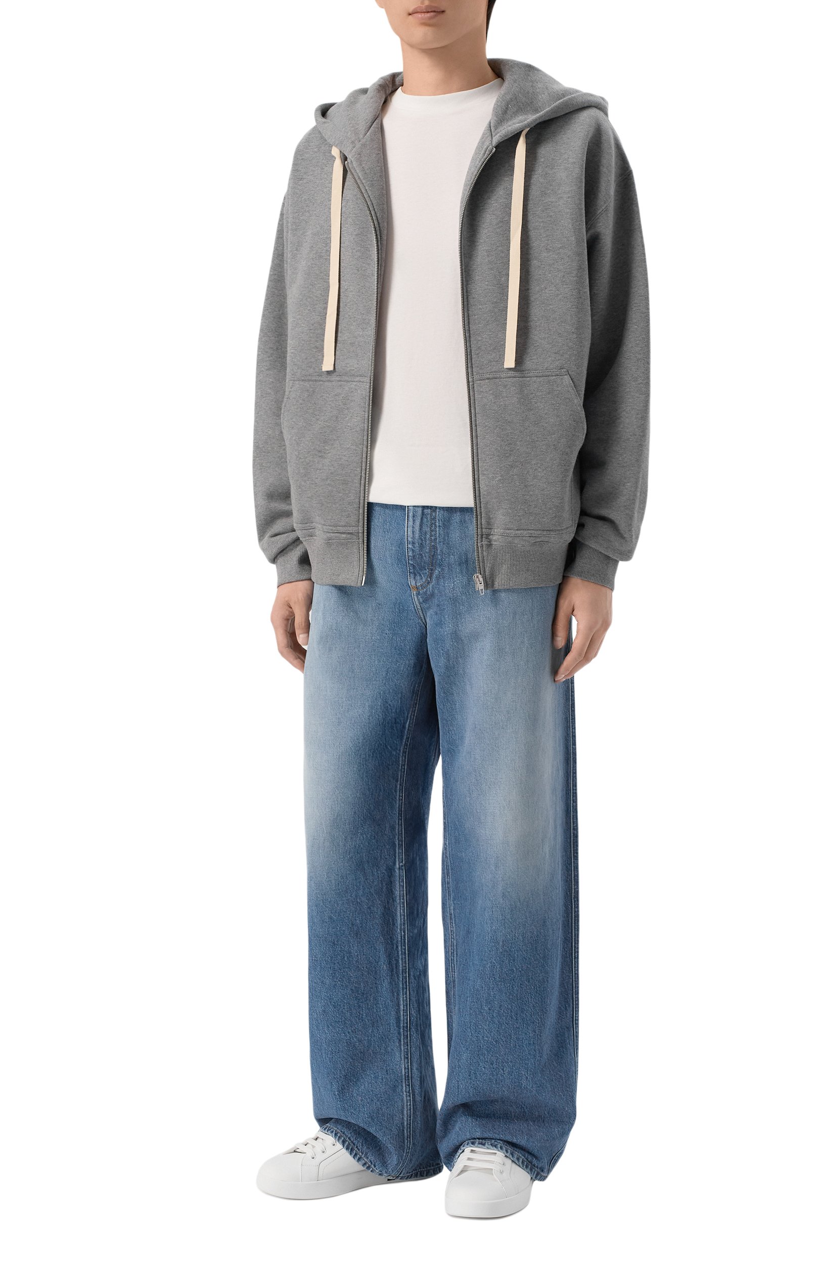 Хлопковая толстовка JIL SANDER серого цвета по цене 164500 руб., арт. J22HG0118/J20133, фото 2 Хлопковая толстовка JIL SANDER, арт. J22HG0118/J20133, фото 2