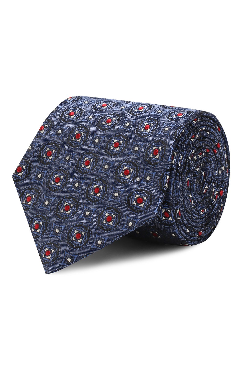 Шелковый галстук CANALI темно-синего цвета по цене 9525 руб., арт. 18/HJ02264, фото 1 Шелковый галстук CANALI, арт. 18/HJ02264, фото 1
