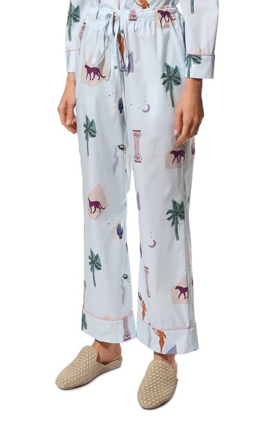 Хлопковая пижама ANY WOWZERS синего цвета по цене 20200 руб., арт. CLS02-PA-P, фото 5 Хлопковая пижама ANY WOWZERS, арт. CLS02-PA-P, фото 5