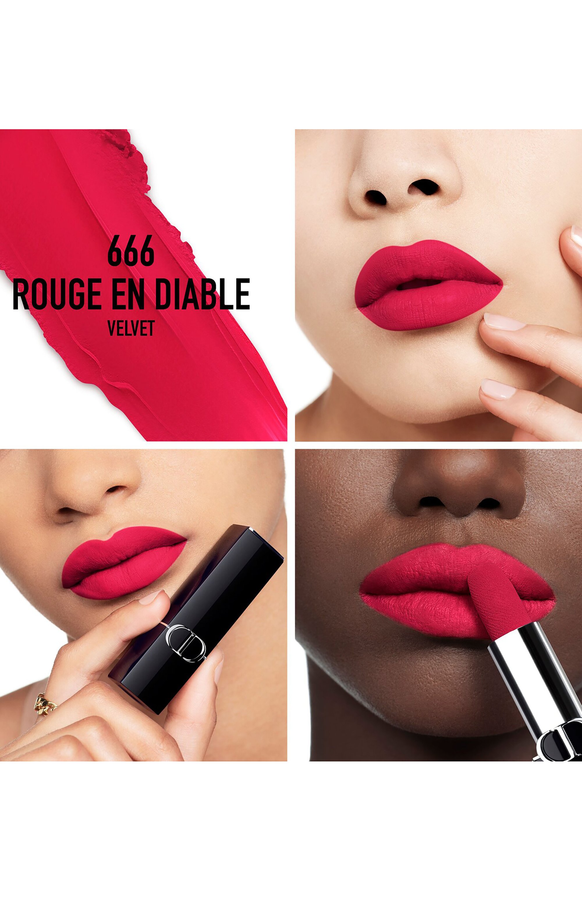 Помада для губ с вельветовым финишем rouge dior, оттенок 666 красный дъявол (3,5g) DIOR, арт. C035600666, фото 3