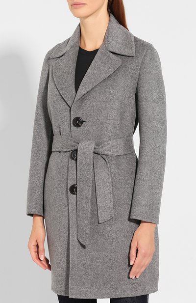 Шерстяное пальто DSQUARED2 серого цвета по цене 181500 руб., арт. S75AA0289/S52067, фото 3 Шерстяное пальто DSQUARED2, арт. S75AA0289/S52067, фото 3