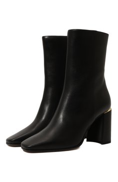 Женские кожаные ботильоны loren ab 85 JIMMY CHOO черного цвета, арт. L0REN AB 85/LTC | Фото 1 (Подошва: Плоская; Материал внутренний: Натуральная кожа; Каблук высота: Высокий; Драгоценные камни: Проставлено; Материал сплава: Проставлено; Материал утеплителя: Без утеплителя; Каблук тип: Устойчивый; Материал внешний: Натуральная кожа)