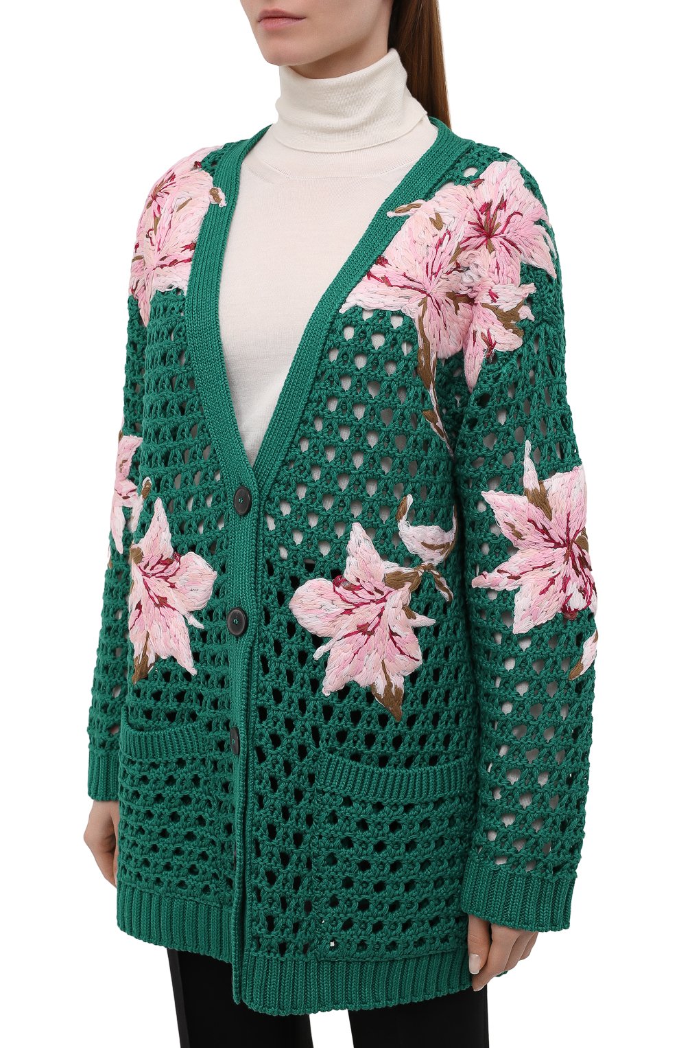 Хлопковый кардиган VALENTINO, арт. VB0KA02C6DT, фото 3