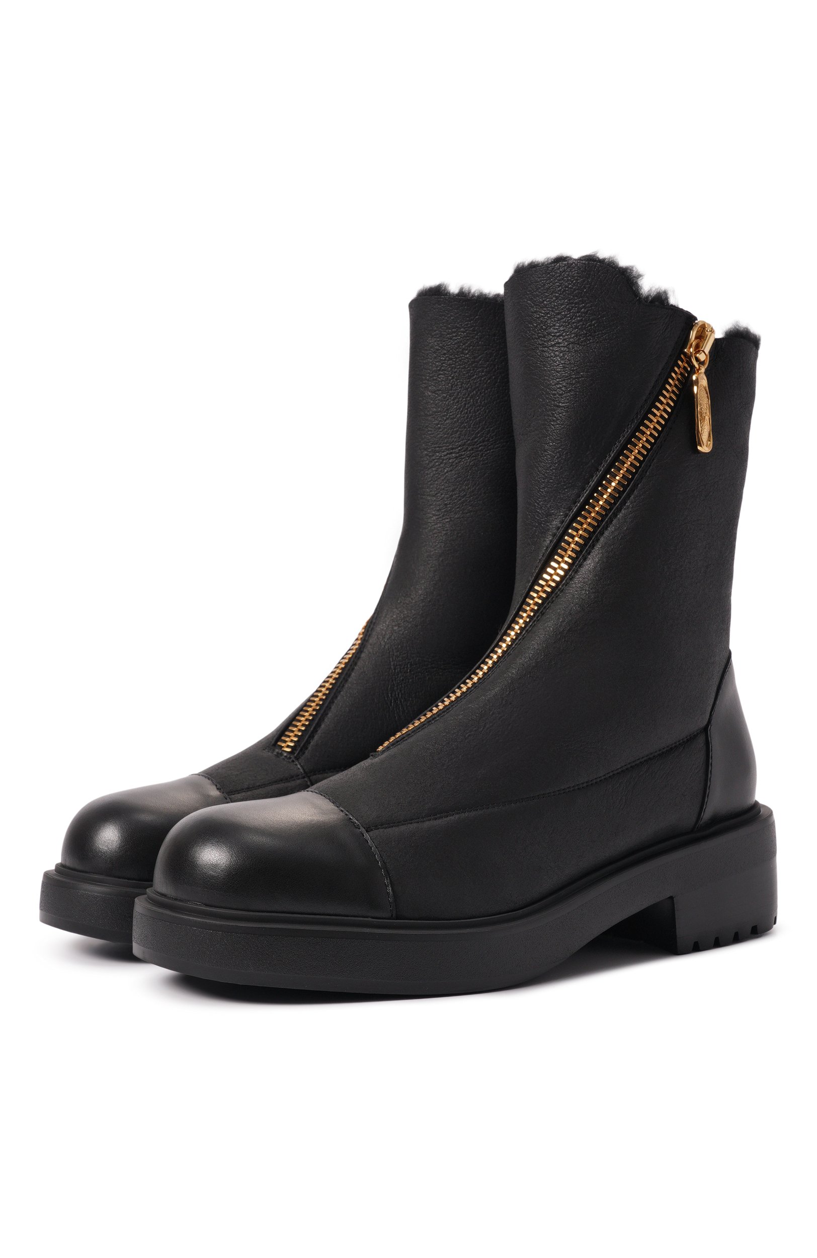 Кожаные ботинки asymmetric GIUSEPPE ZANOTTI DESIGN черного цвета по цене 156500 руб., арт. I670012, фото 1 Кожаные ботинки asymmetric GIUSEPPE ZANOTTI DESIGN, арт. I670012, фото 1