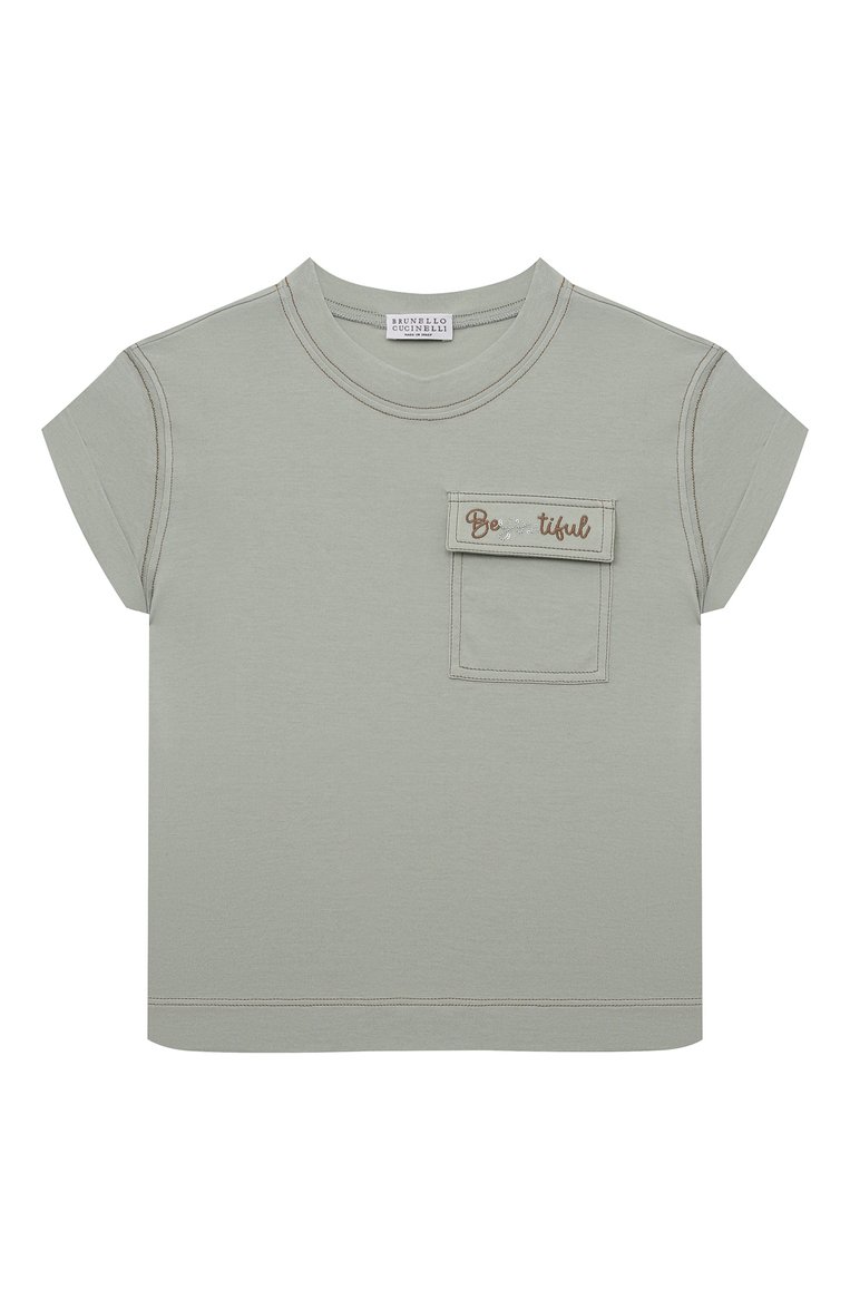 Хлопковая футболка BRUNELLO CUCINELLI, арт. B0A45T278B, фото 1