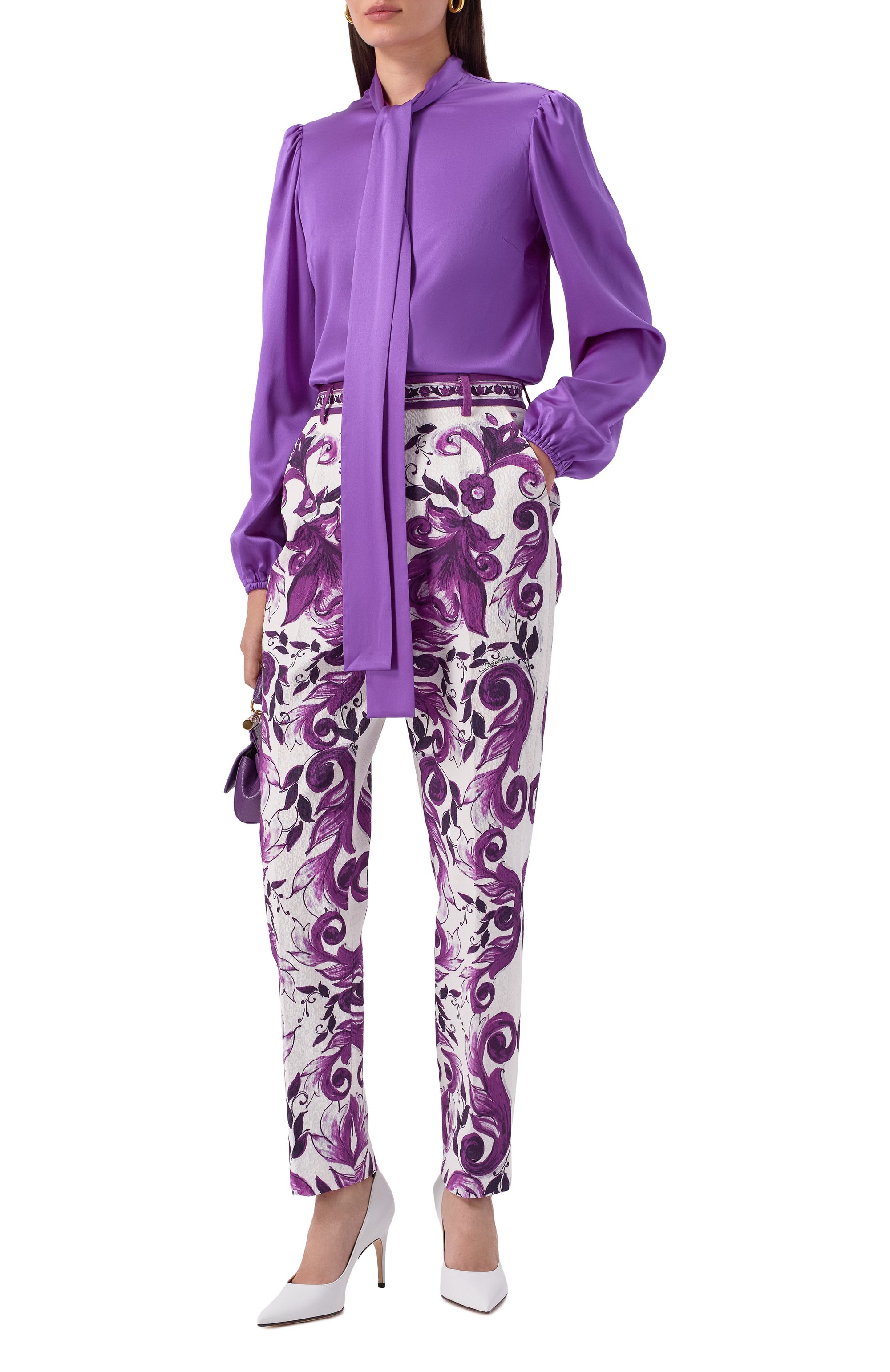 Брюки из хлопка и вискозы DOLCE & GABBANA, арт. FTAM2T/FPFSR, фото 2