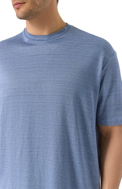 Льняная футболка PAUL&SHARK синего цвета по цене 33200 руб., арт. 25411020, фото 5 Льняная футболка PAUL&SHARK, арт. 25411020, фото 5