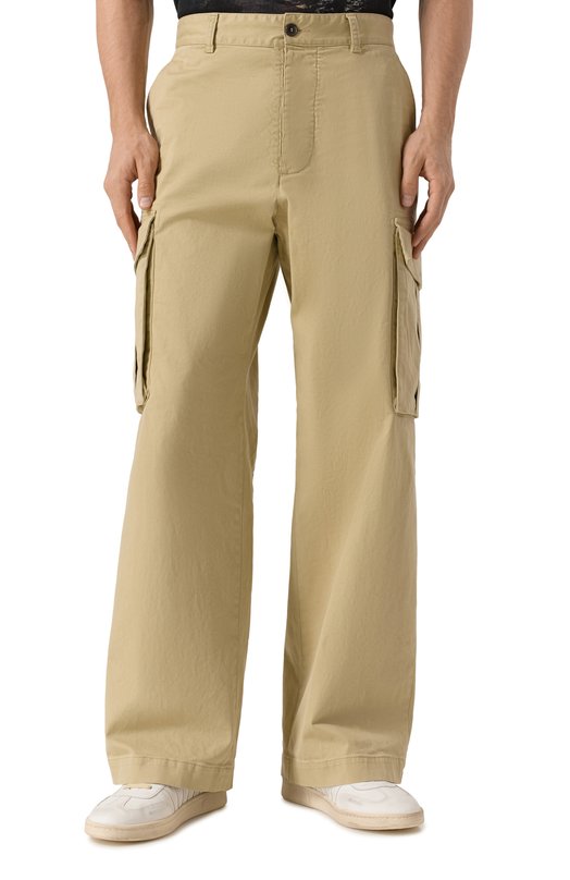 Хлопковые брюки-карго Dsquared2 S74KB1079/S39021 Бежевый  S74KB1079/S39021 Фото 3