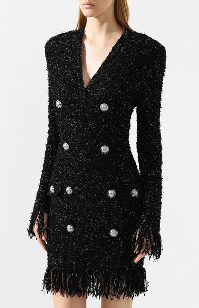 Платье BALMAIN черного цвета по цене 358000 руб., арт. SF26261/K499, фото 3 Платье BALMAIN, арт. SF26261/K499, фото 3