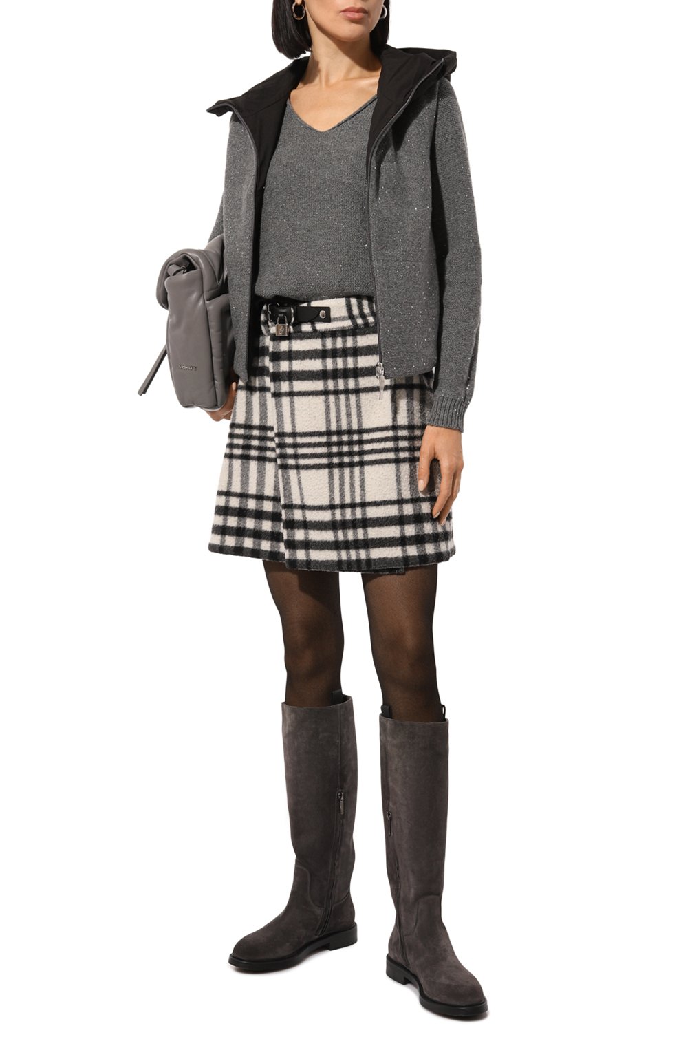 Комбинированный жилет GRAN SASSO серого цвета по цене 69350 руб., арт. 78253/69353, фото 2 Комбинированный жилет GRAN SASSO, арт. 78253/69353, фото 2