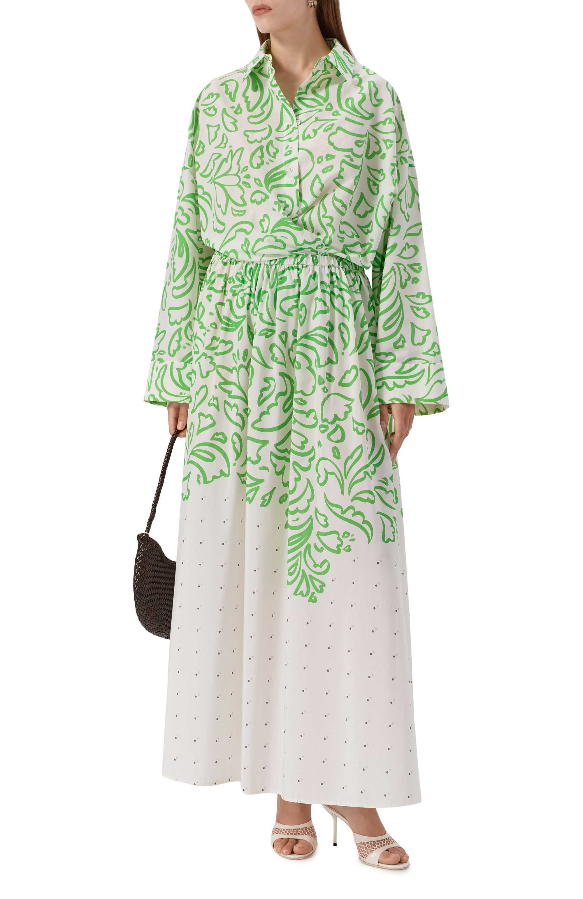 Рубашка из хлопка и шелка ХОХЛОМА Х АЛЕНА АХМАДУЛЛИНА, арт. WTB2249, фото 2