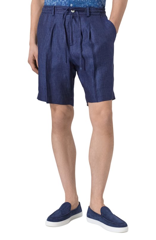 Льняные шорты Fefe` BERMUDA LINEN C0ULISSE/BERL502.09 Синий  BERMUDA LINEN C0ULISSE/BERL502.09 Фото 3