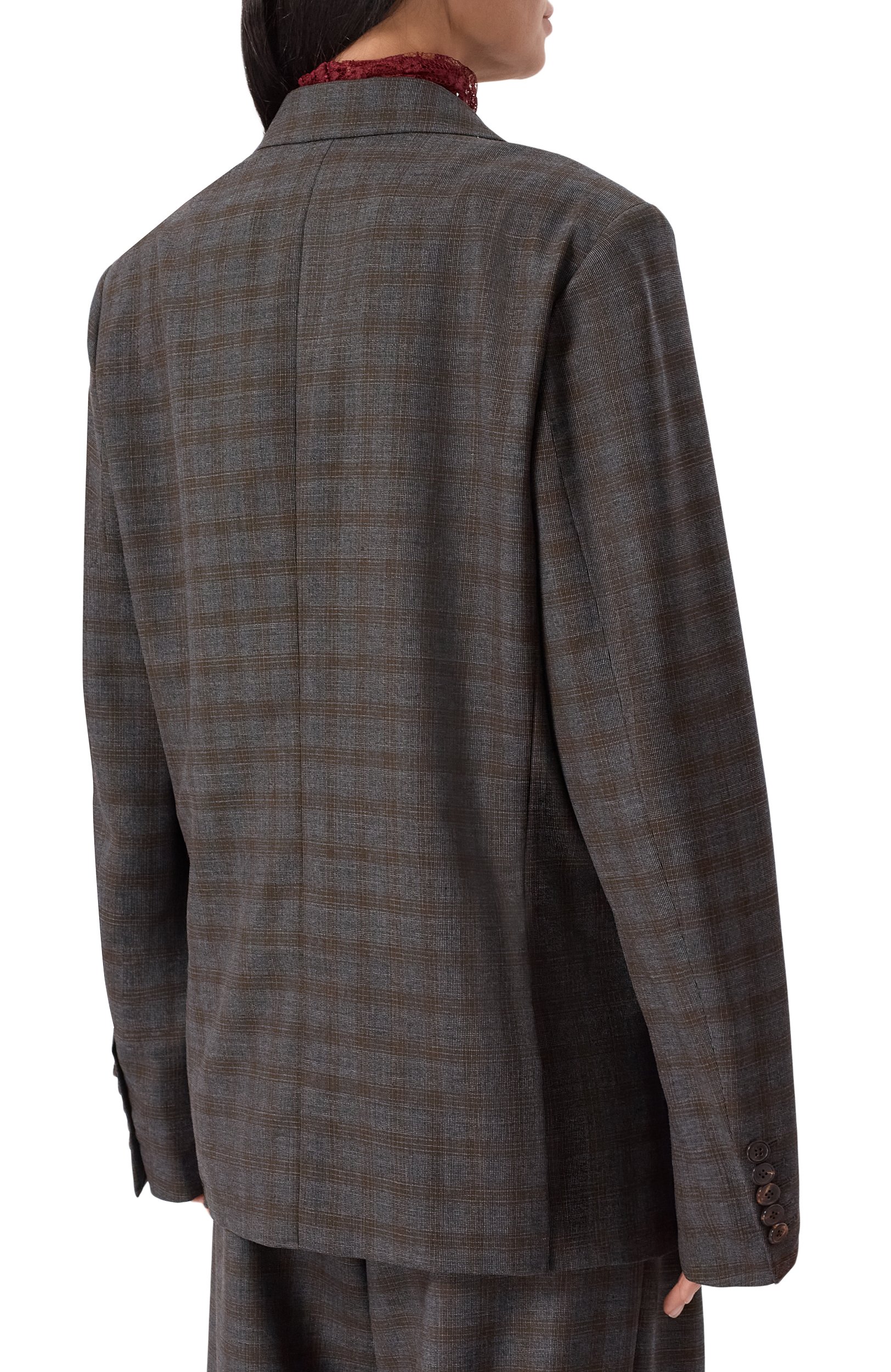 Шерстяной жакет DRIES VAN NOTEN серого цвета по цене 192500 руб., арт. 262-130401/4264, фото 4 Шерстяной жакет DRIES VAN NOTEN, арт. 262-130401/4264, фото 4