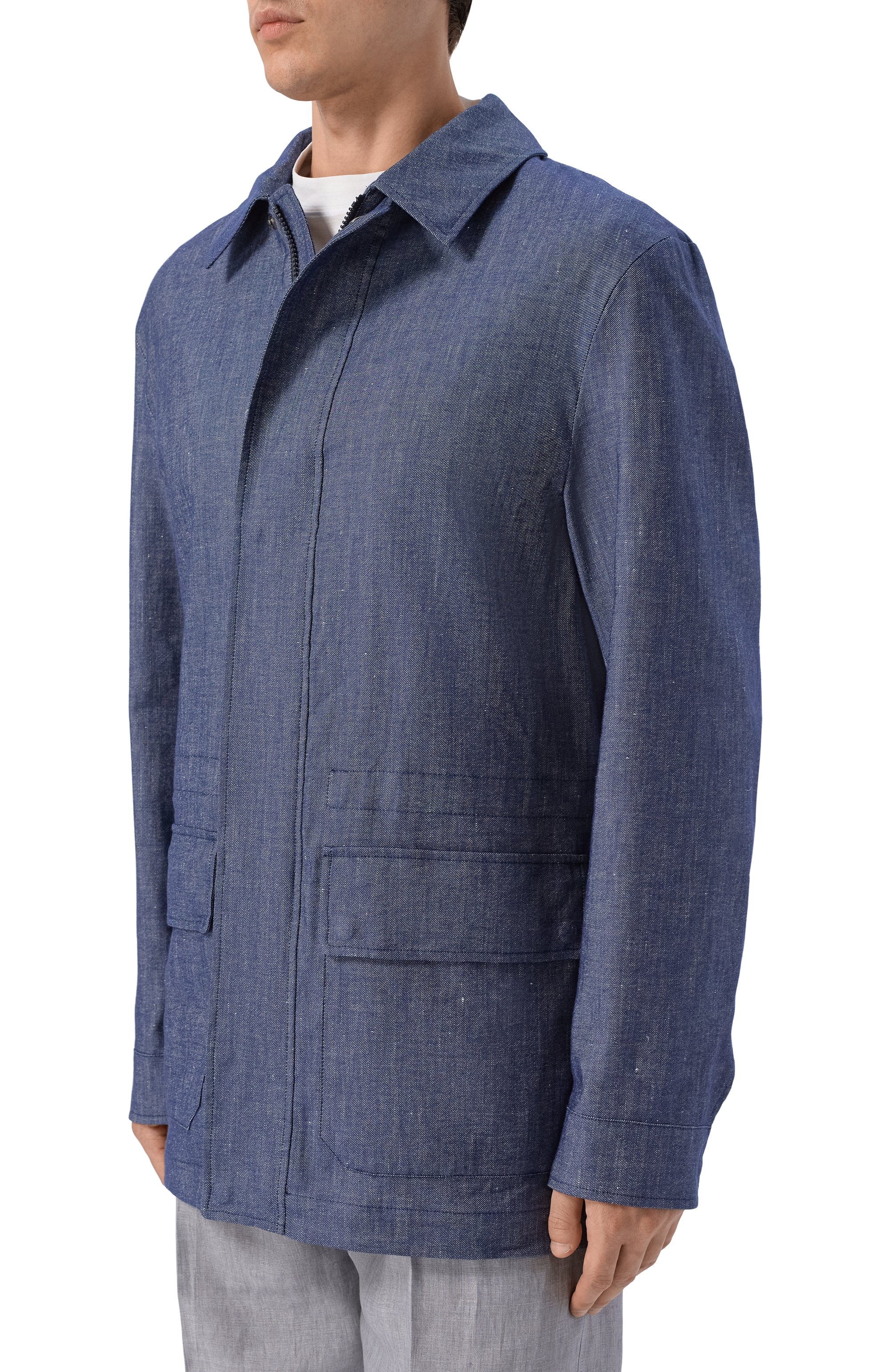 Куртка изо льна и хлопка CANALI, арт. 020402U/SG03468, фото 3