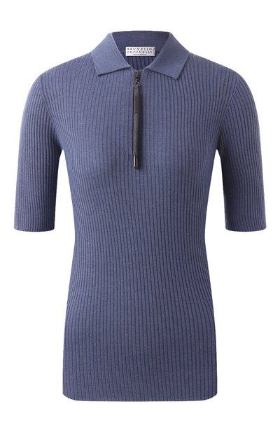 Женский поло из кашемира и шелка BRUNELLO CUCINELLI, арт. M41835505P