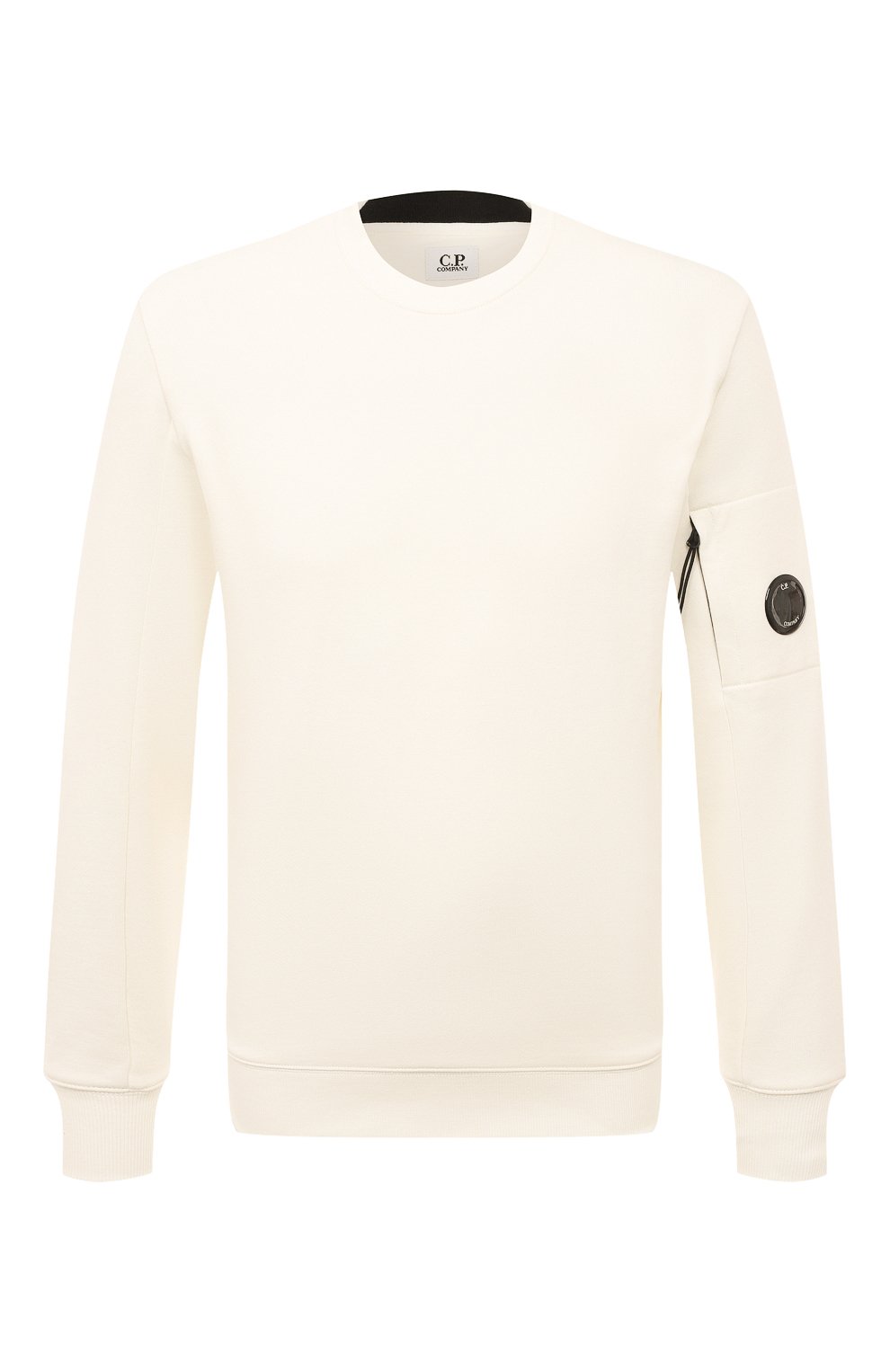 Хлопковый свитшот C.P. COMPANY белого цвета по цене 24100 руб., арт. 14CMSS022A-005086W, фото 1 Хлопковый свитшот C.P. COMPANY, арт. 14CMSS022A-005086W, фото 1