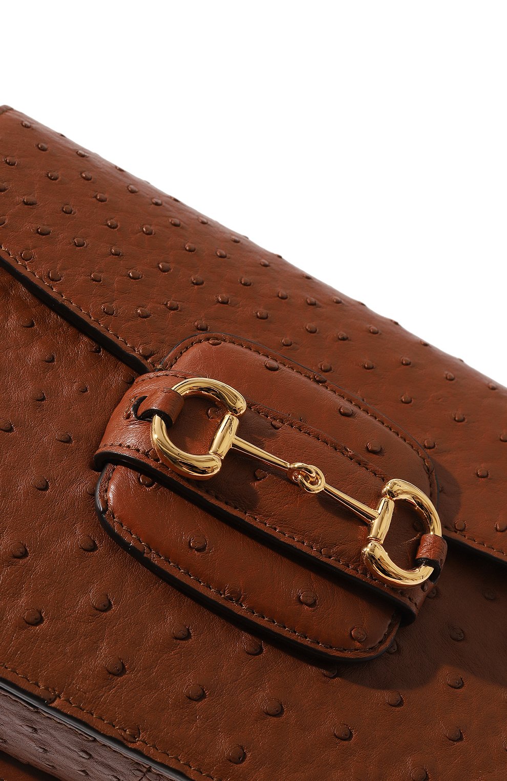 Сумка 1955 horsebit small из кожи страуса GUCCI, арт. 602204 EY00G, фото 3