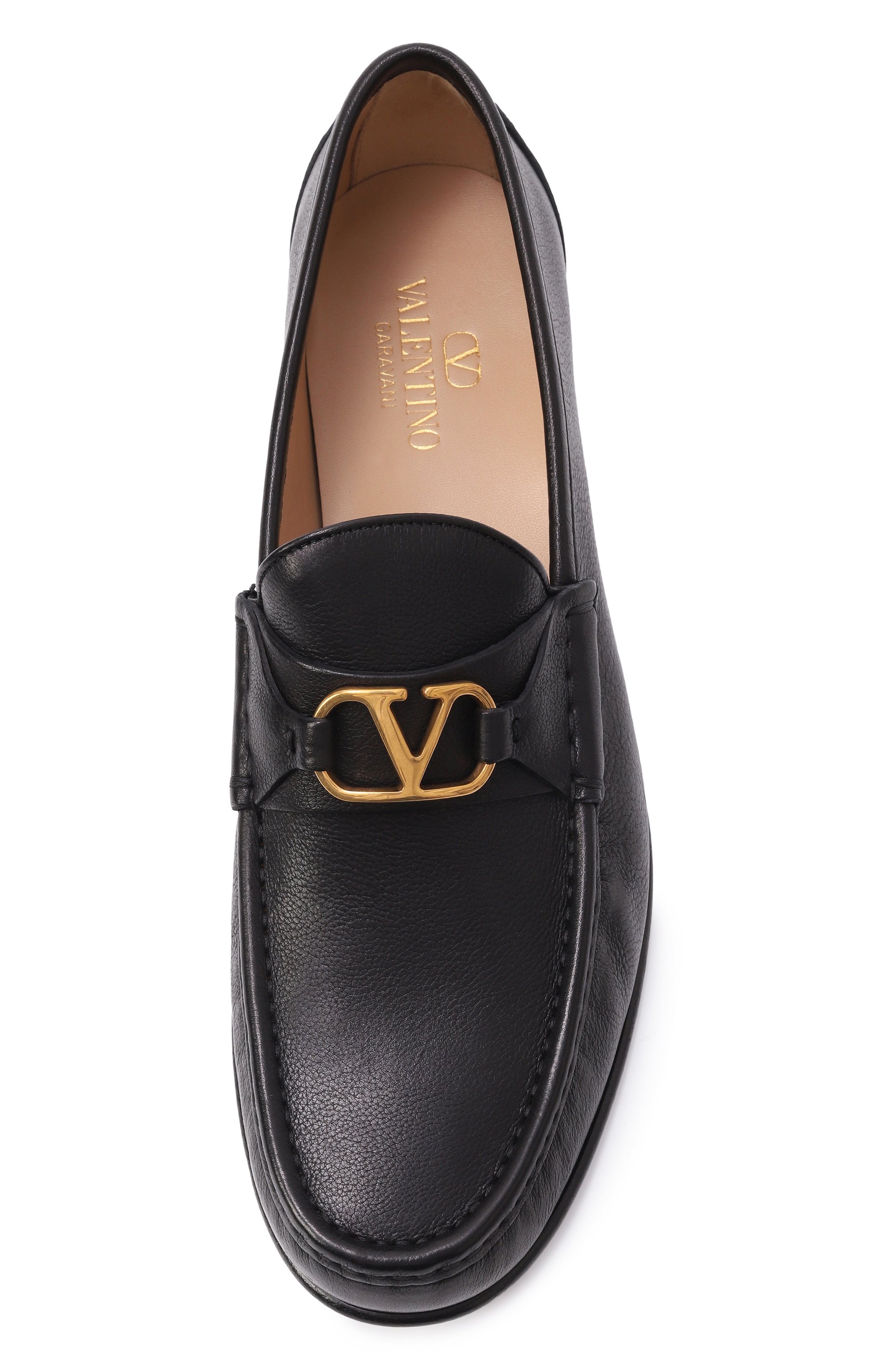 Кожаные лоферы vlogo signature VALENTINO, арт. 6Y2S0J68/MIL, фото 6
