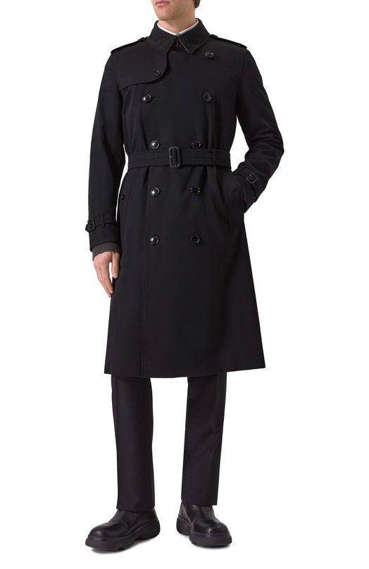 Хлопковый тренч Burberry 8079384 Чёрный  8079384 Фото 3