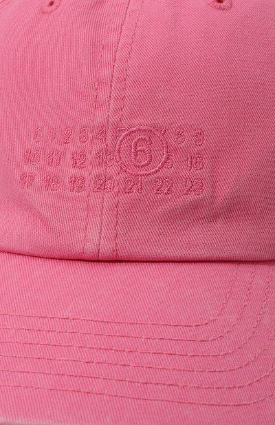 Хлопковая бейсболка MM6 розового цвета по цене 22950 руб., арт. SH0TC0003/M35190, фото 4 Хлопковая бейсболка MM6, арт. SH0TC0003/M35190, фото 4