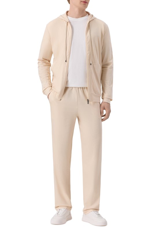Хлопковая толстовка Zimmerli 1357-21144 Бежевый  1357-21144 Фото 2