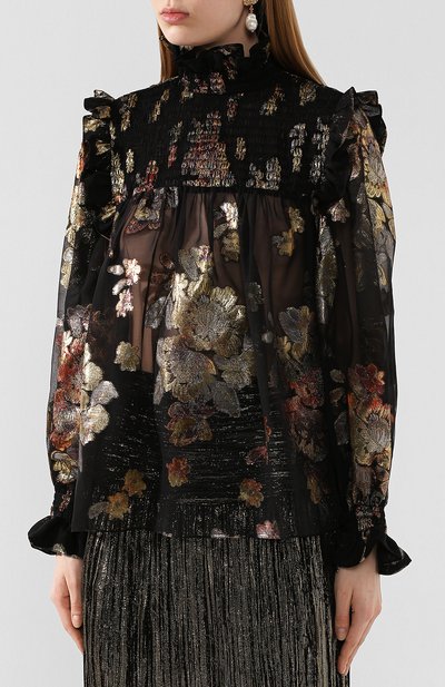 Шелковая блузка SAINT LAURENT, арт. 618935/Y7A11, фото 3