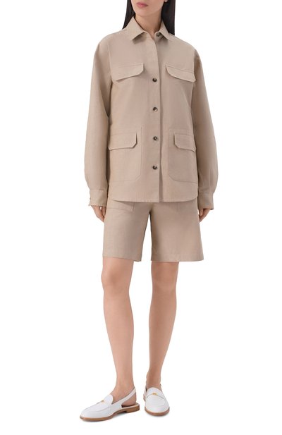 Кожаные лоферы SANTONI белого цвета по цене 118000 руб., арт. WUWG72068BA2ND0F, фото 3 Кожаные лоферы SANTONI, арт. WUWG72068BA2ND0F, фото 3