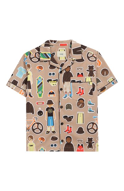 Хлопковая рубашка FENDI, арт. JMC100/AACU/8A-12+