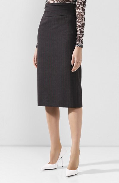 Юбка DRIES VAN NOTEN серого цвета по цене 33350 руб., арт. 201-10810-9040, фото 3 Юбка DRIES VAN NOTEN, арт. 201-10810-9040, фото 3