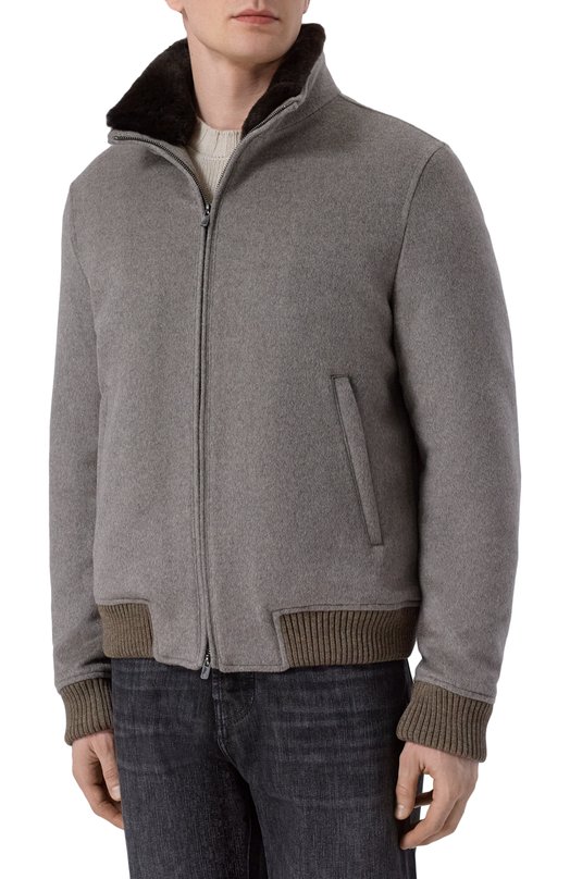 Бомбер с воротником из бобра Andrea Campagna M0D.TIBERI0/ZEUS_SET Коричневый  M0D.TIBERI0/ZEUS_SET Фото 3