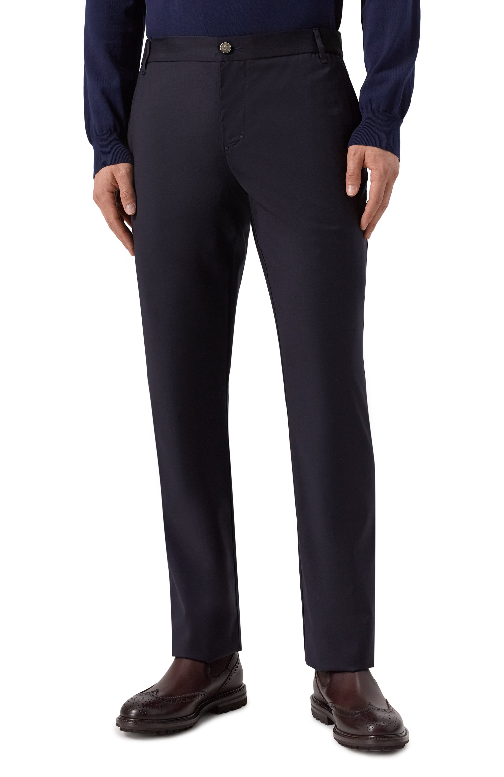 Шерстяные брюки ZILLI темно-синего цвета по цене 139500 руб., арт. CP201DM0201VUC000, фото 3 Шерстяные брюки ZILLI, арт. CP201DM0201VUC000, фото 3