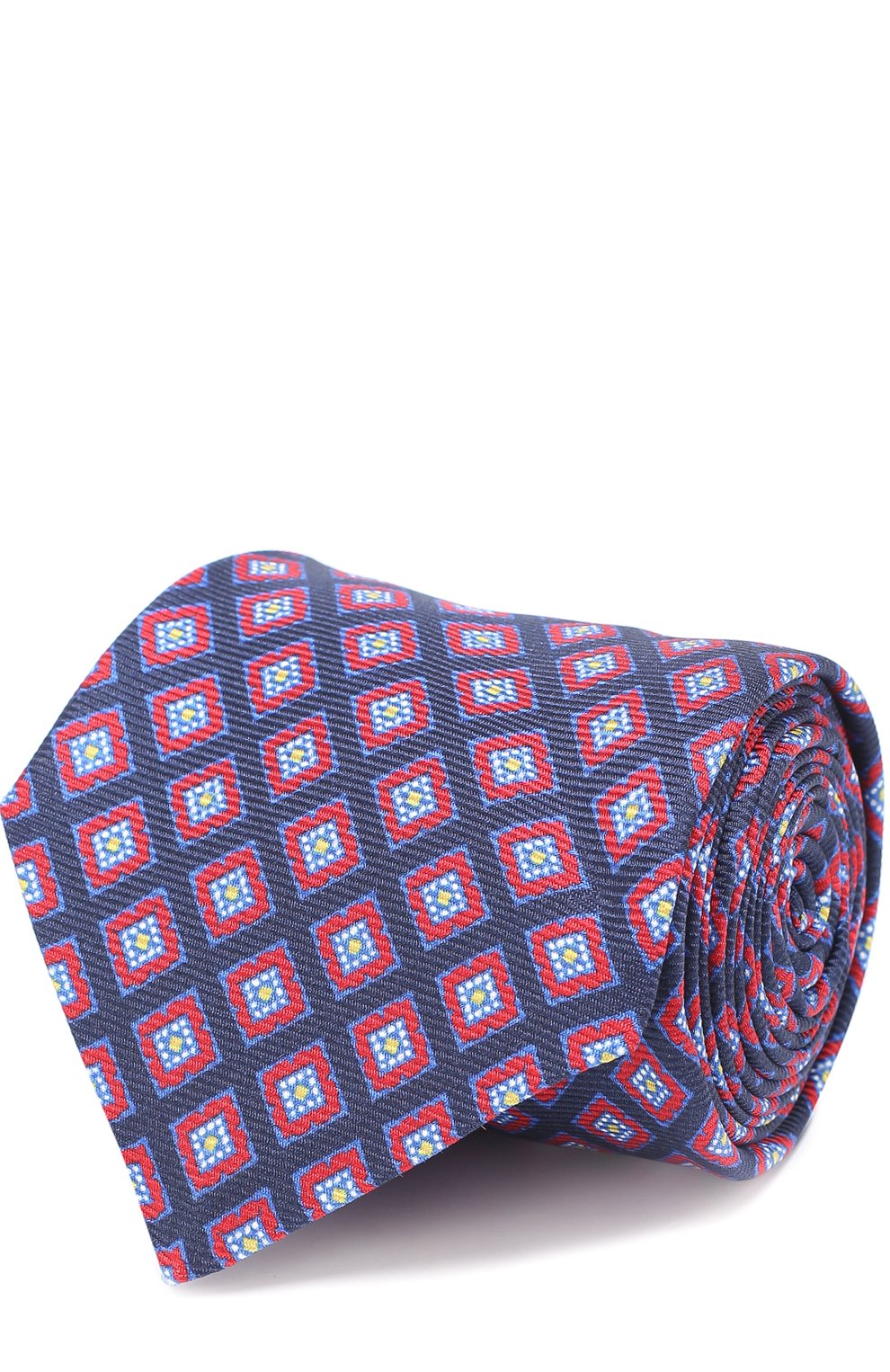 Шелковый галстук с узором KITON красного цвета по цене 25950 руб., арт. KLC06E32, фото 1 Шелковый галстук с узором KITON, арт. KLC06E32, фото 1