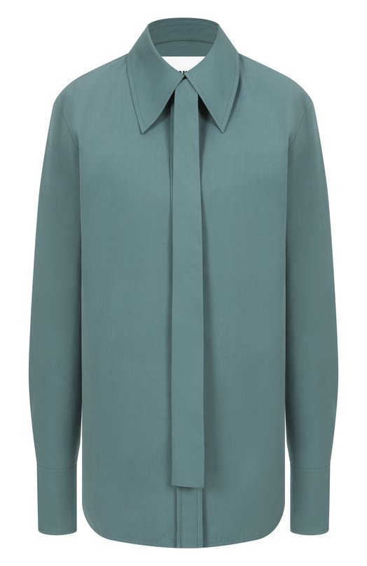 Хлопковая блузка Jil Sander J03DL0196-J45002 Голубой J03DL0196-J45002