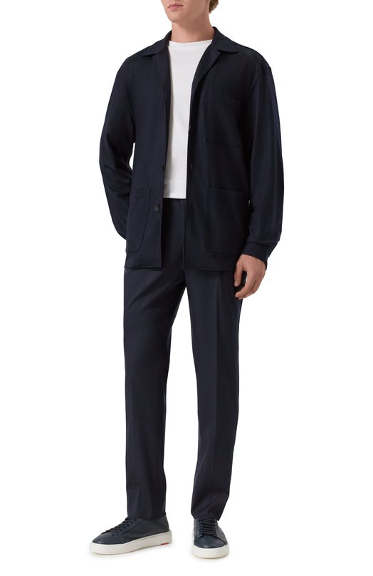 Шерстяные брюки Corneliani 264L21-2618577 Синий  264L21-2618577 Фото 2