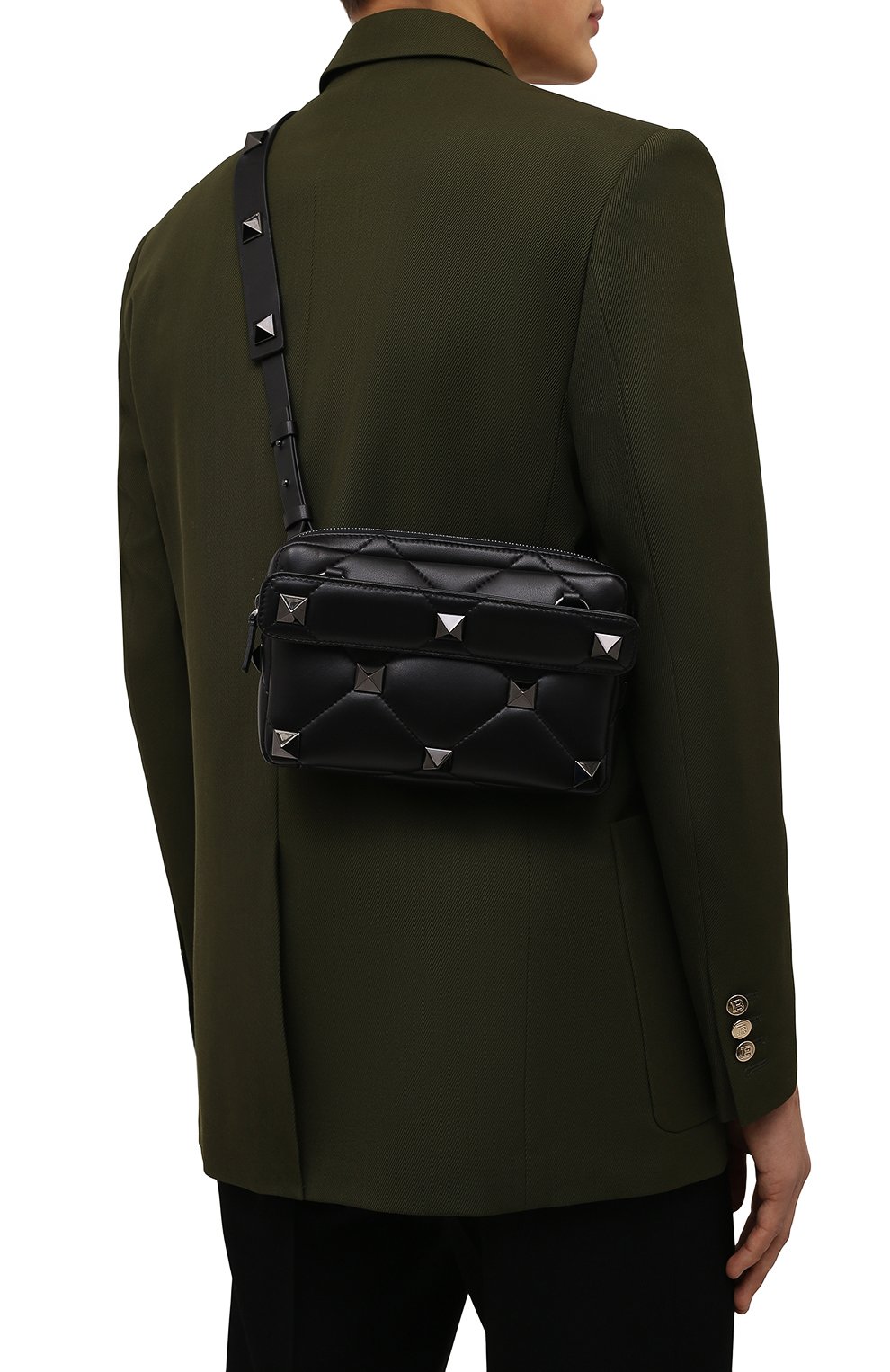 Кожаный клатч roman stud VALENTINO, арт. WY0B0B26/CFV, фото 5