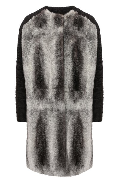 Женская шуба из норки и каракуля KITON, арт. D40687U/4L03