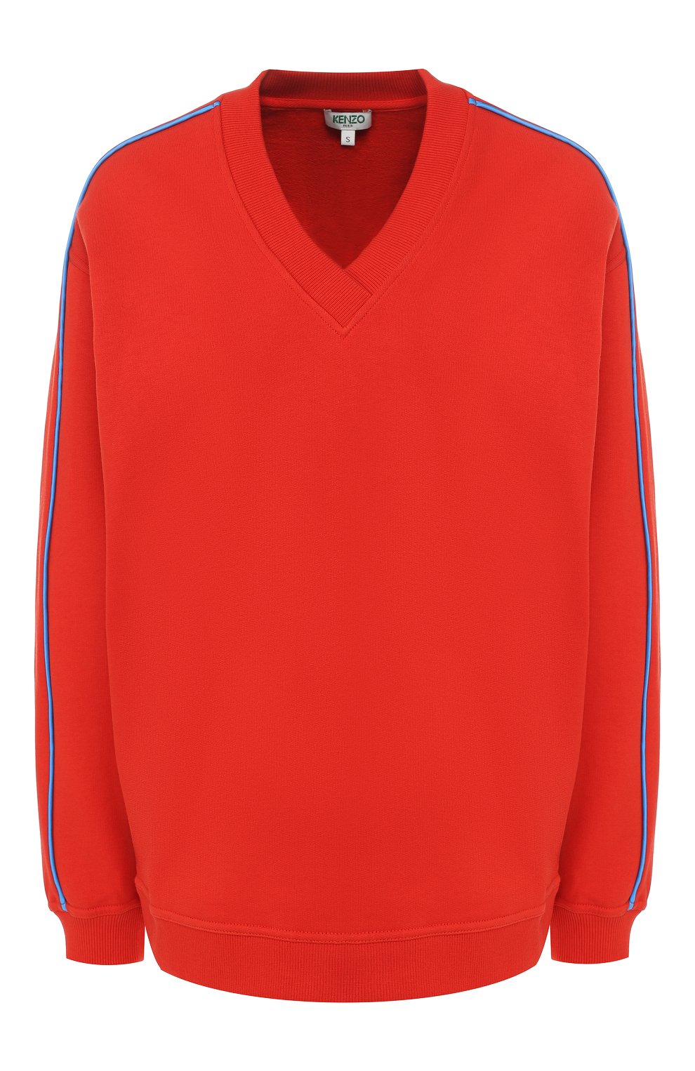 Хлопковый пуловер KENZO красного цвета по цене 27550 руб., арт. 2SW774952, фото 1 Хлопковый пуловер KENZO, арт. 2SW774952, фото 1