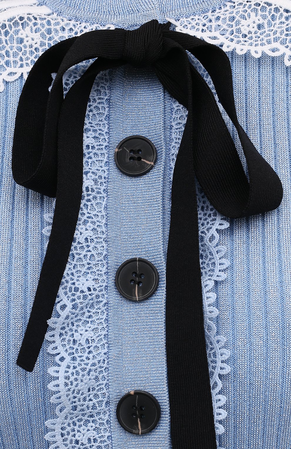 Пуловер SELF-PORTRAIT голубого цвета по цене 29450 руб., арт. PF21-078T, фото 5 Пуловер SELF-PORTRAIT, арт. PF21-078T, фото 5