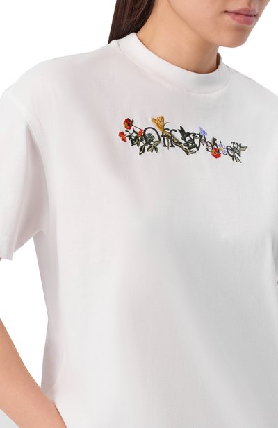 Хлопковая футболка OFF-WHITE, арт. 0WAA089F25JER002, фото 5