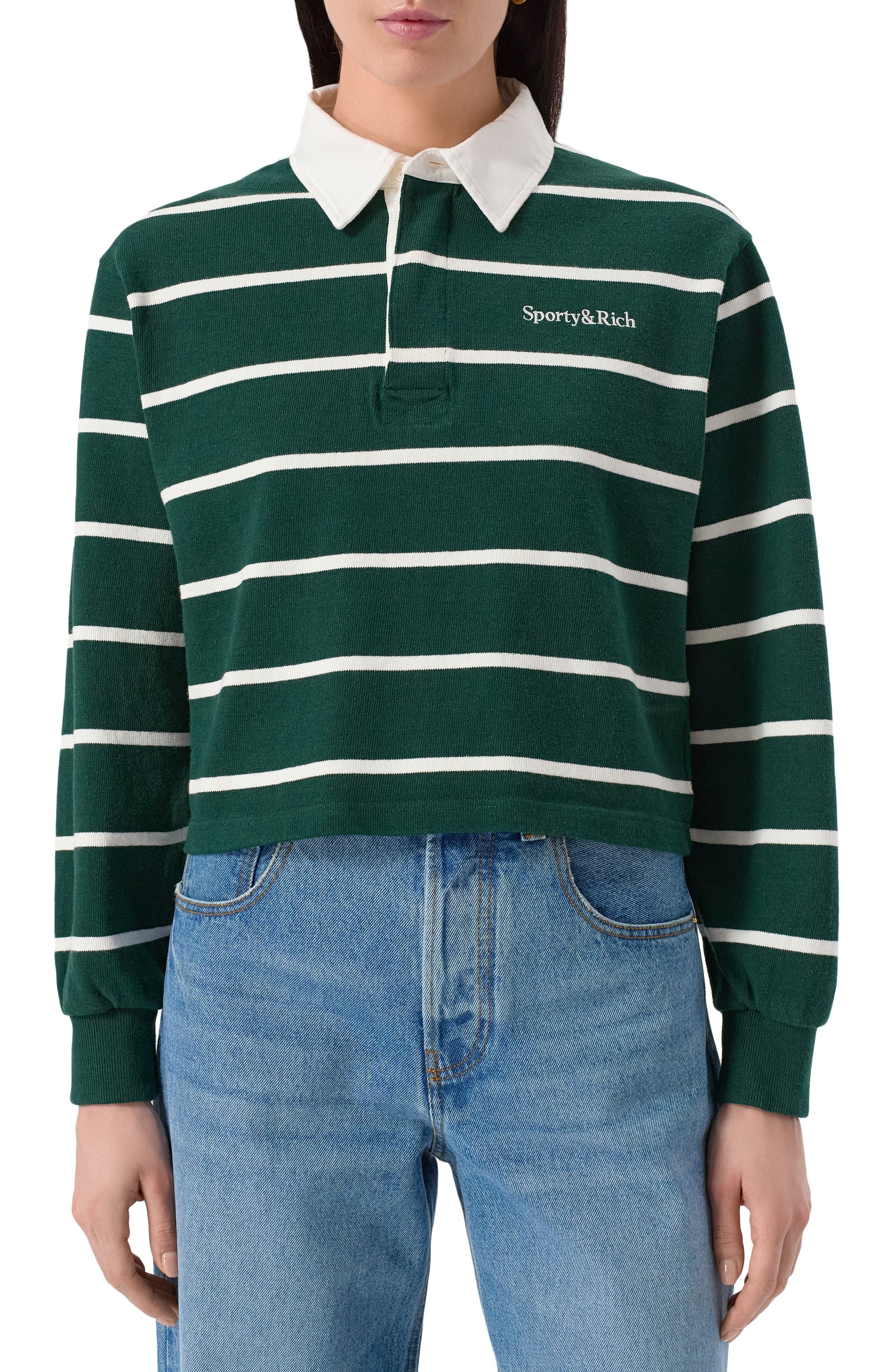 Хлопковое поло SPORTY AND RICH, арт. ST008606300GR51, фото 3