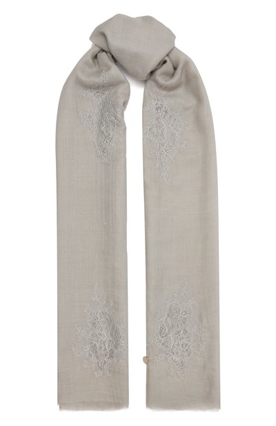 Шаль из шелка и шерсти VINTAGE SHADES серого цвета по цене 20800 руб., арт. 32293, фото 1 Шаль из шелка и шерсти VINTAGE SHADES, арт. 32293, фото 1