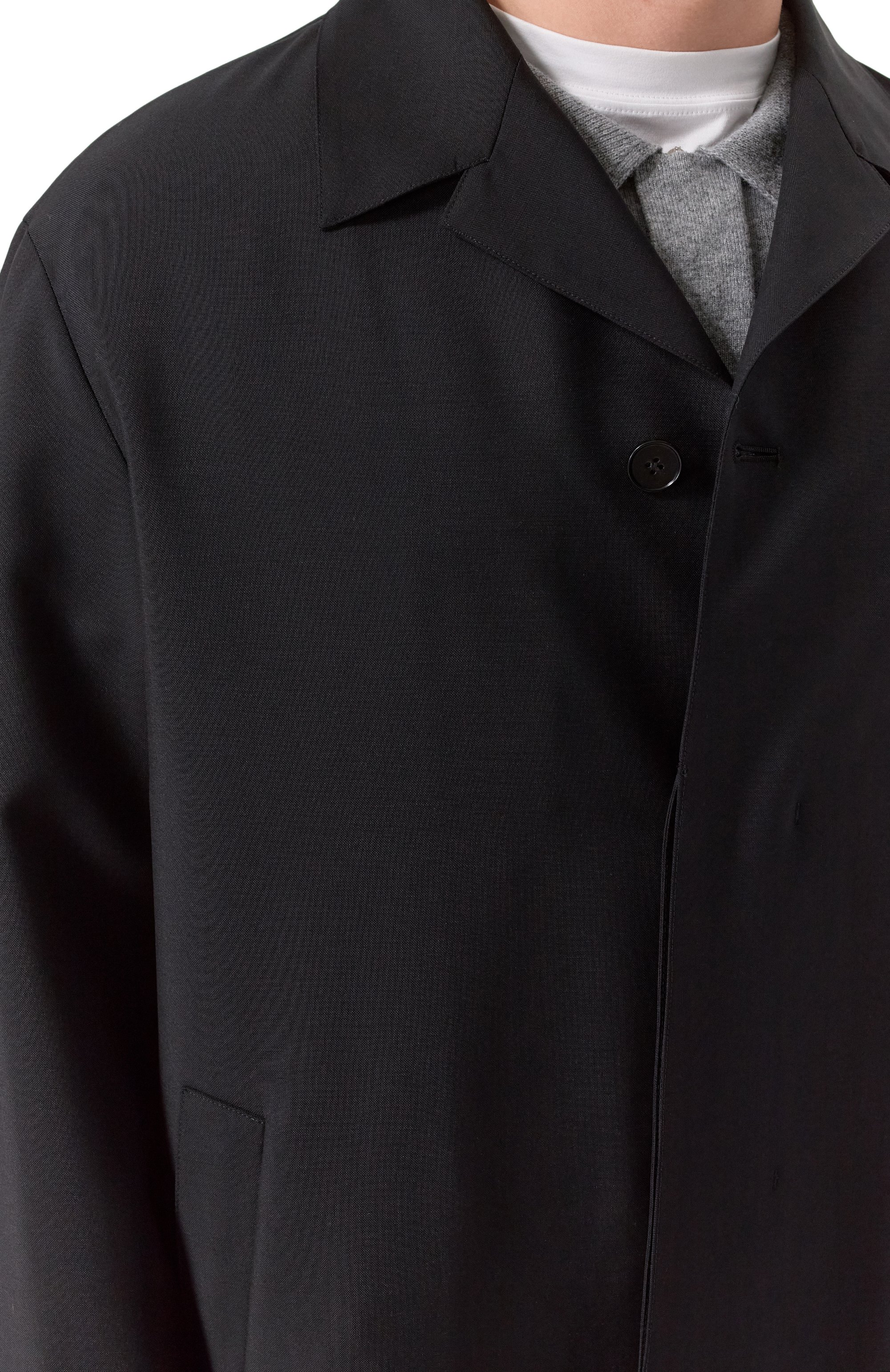 Шерстяное пальто JIL SANDER черного цвета по цене 357500 руб., арт. J22SW0097/J41444, фото 5 Шерстяное пальто JIL SANDER, арт. J22SW0097/J41444, фото 5