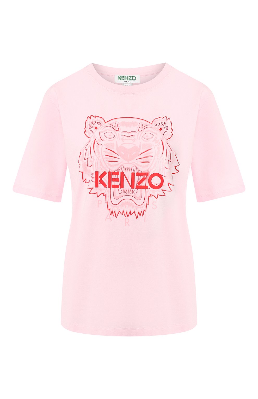 Хлопковая футболка KENZO розового цвета по цене 8700 руб., арт. 2TS7964YE, фото 1 Хлопковая футболка KENZO, арт. 2TS7964YE, фото 1