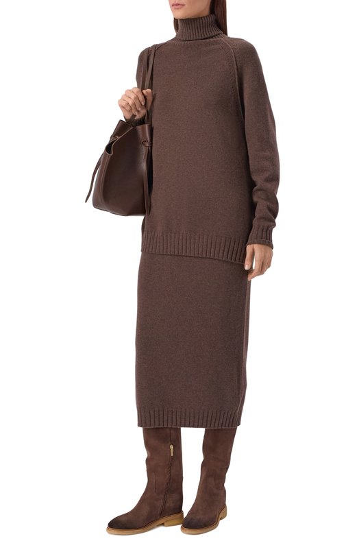 Замшевые сапоги Santoni WSHG71816PARNHSY Коричневый  WSHG71816PARNHSY Фото 3