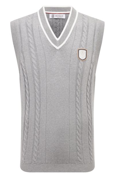 Хлопковый жилет BRUNELLO CUCINELLI, арт. M2870B2264, фото 1