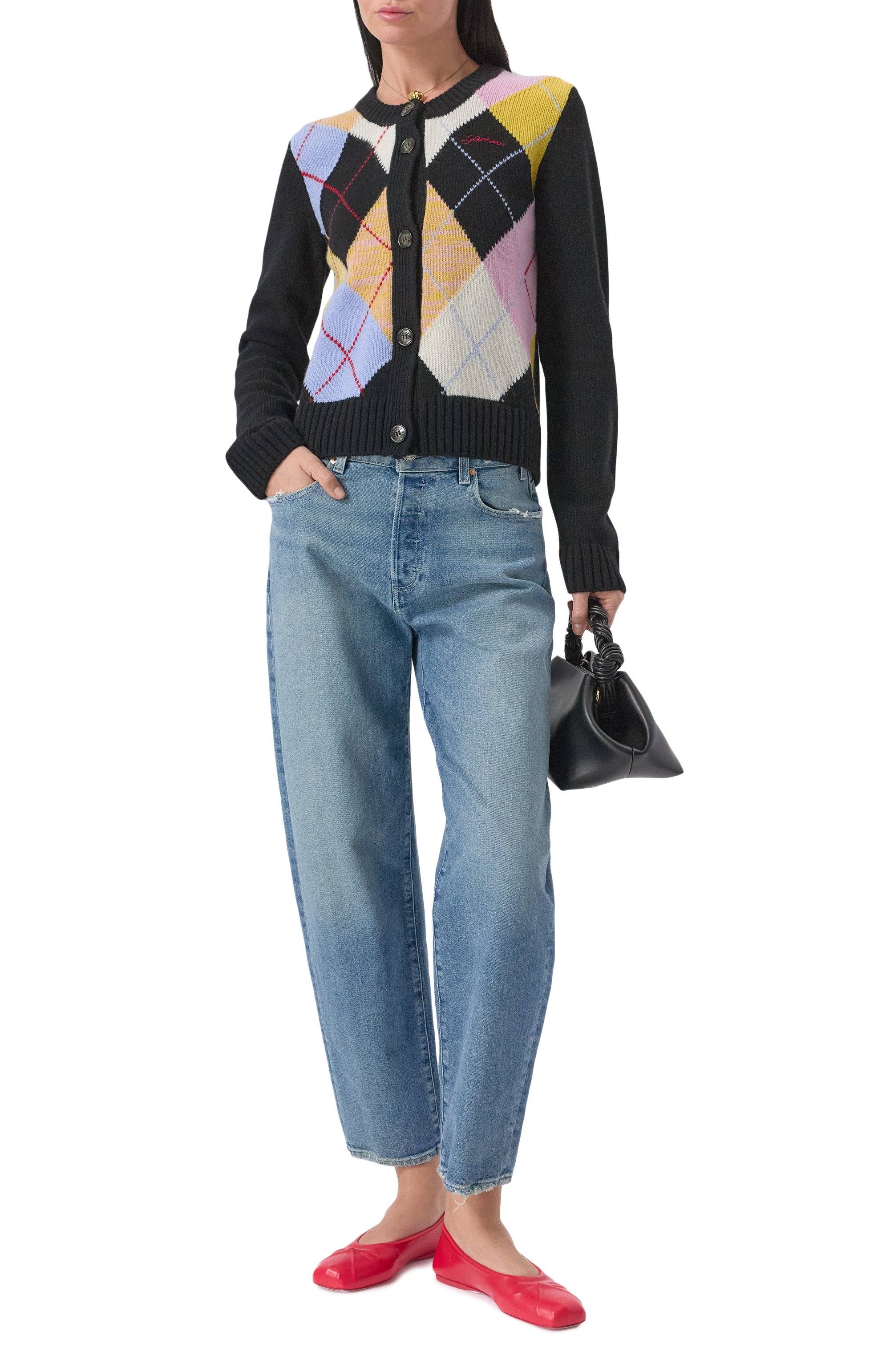 Шерстяной кардиган GANNI, арт. K2380/2642, фото 2