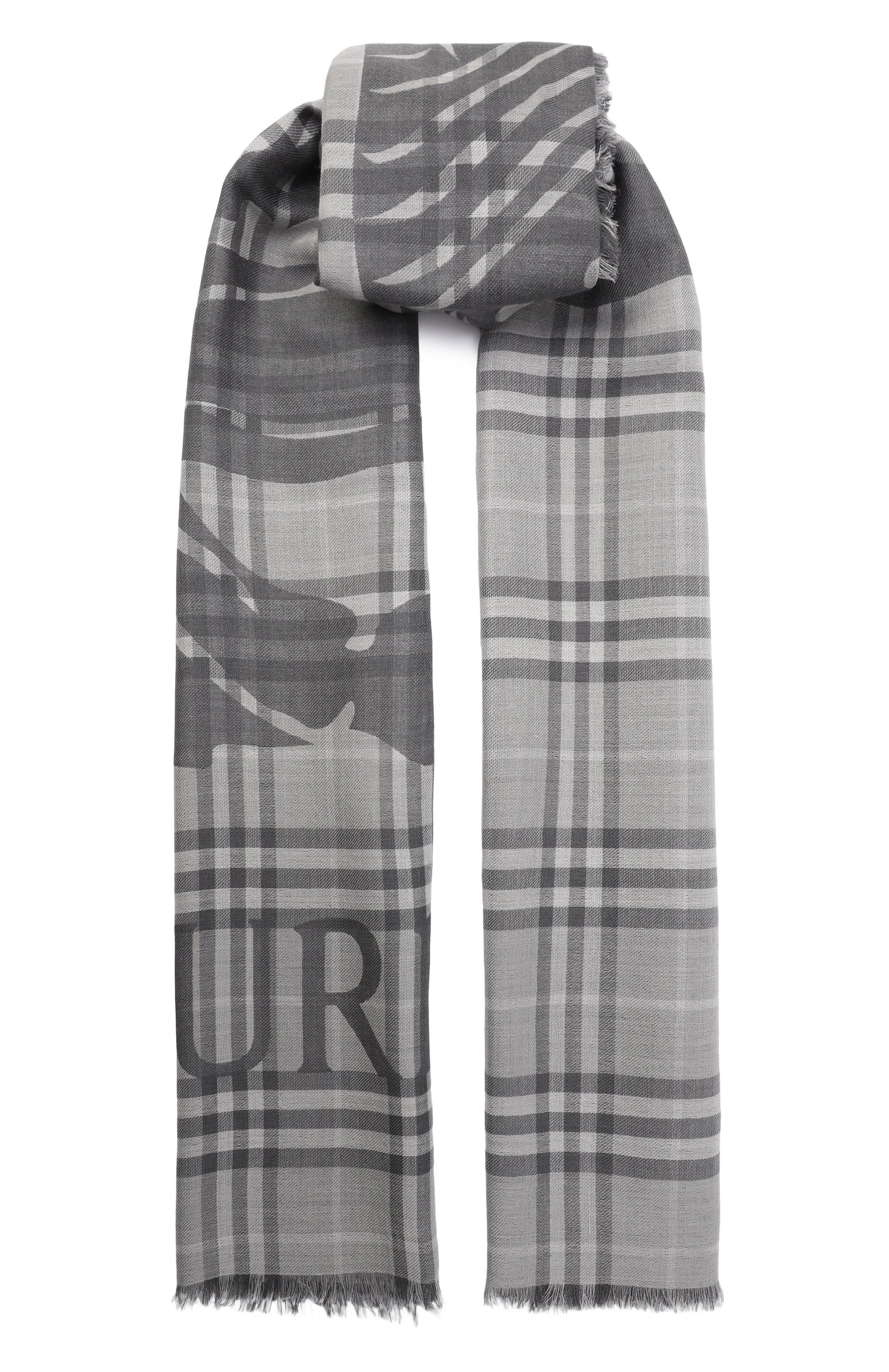 Шарф из шерсти и шелка BURBERRY, арт. 8117903, фото 1